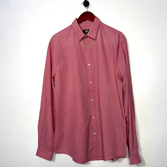 H&M Other - H&M | Mens Easy Iron Slim Fit Long Sleeve Button Down Dress Shirt | XL